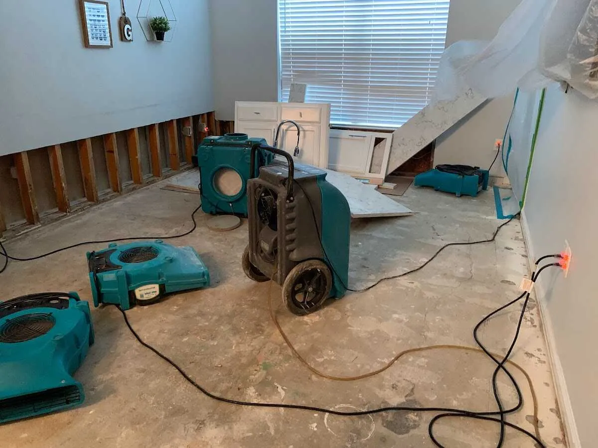 Dehumidifier in flood-cut room for Water Extraction & Removal in Florissant